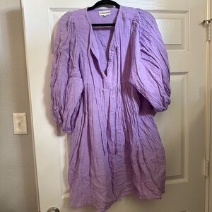 EUC Daughters of India Kyra Mini Dress Lilac Gauze Sz L